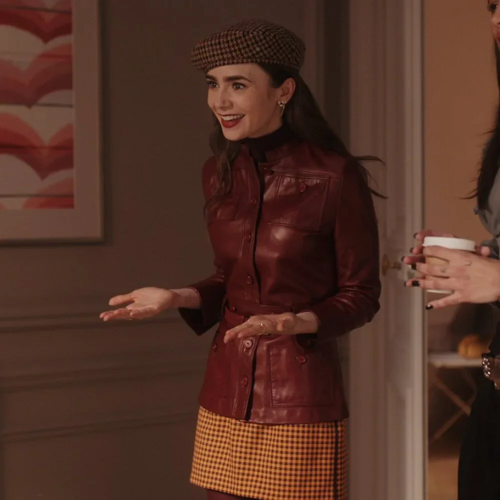 Marni Houndstooth Check Pattern Mini Skirt ASO Emily in Paris